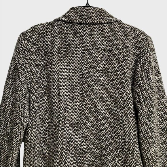 Vintage Paul Levy Women's Herringbone Pea Coat Size M Wool Grey Jacket Old Money - Picture 12 of 15